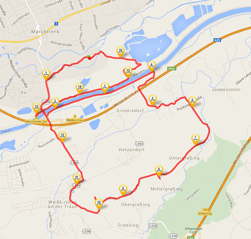 Wanderung Marchtrenk Weisskirchen wandern wanderweg